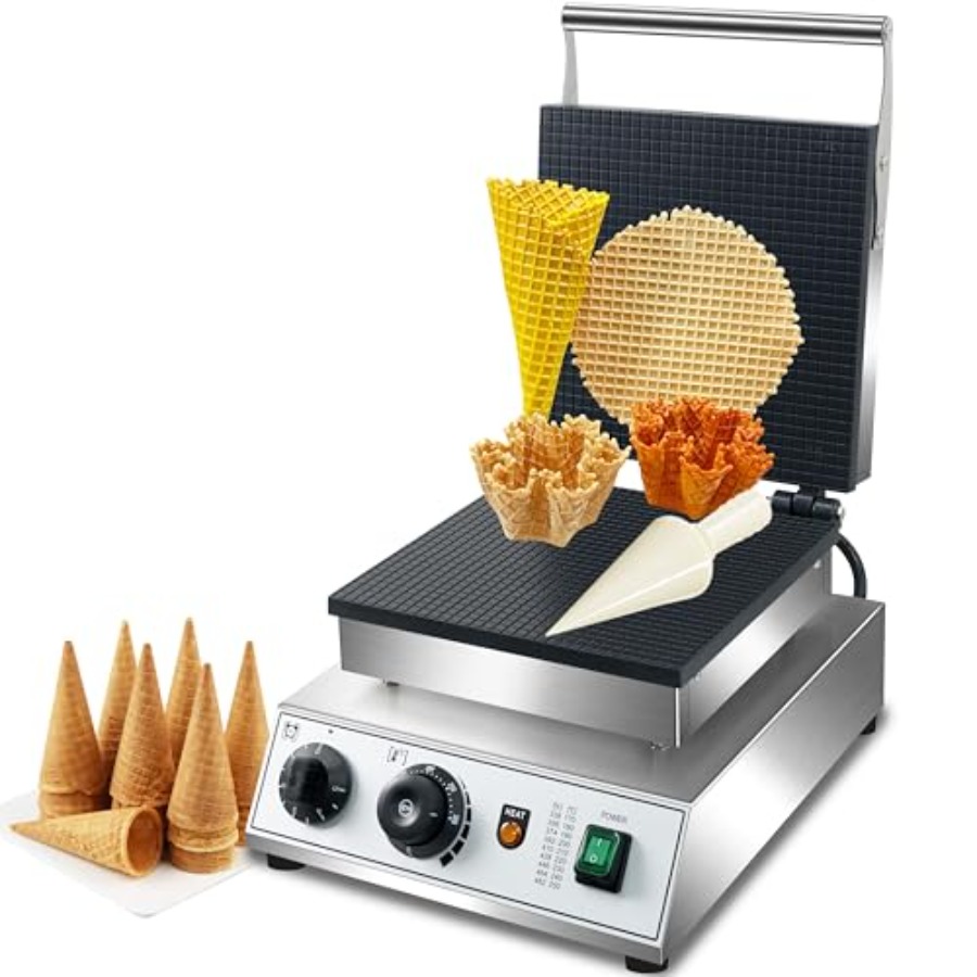Egg Waffle Pan - Electric Ice Cream Cone MakerCommercial 1750W