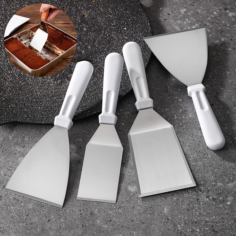 Okonomiyaki Spatula - Stainless Steel Cake Spatula With Plastic