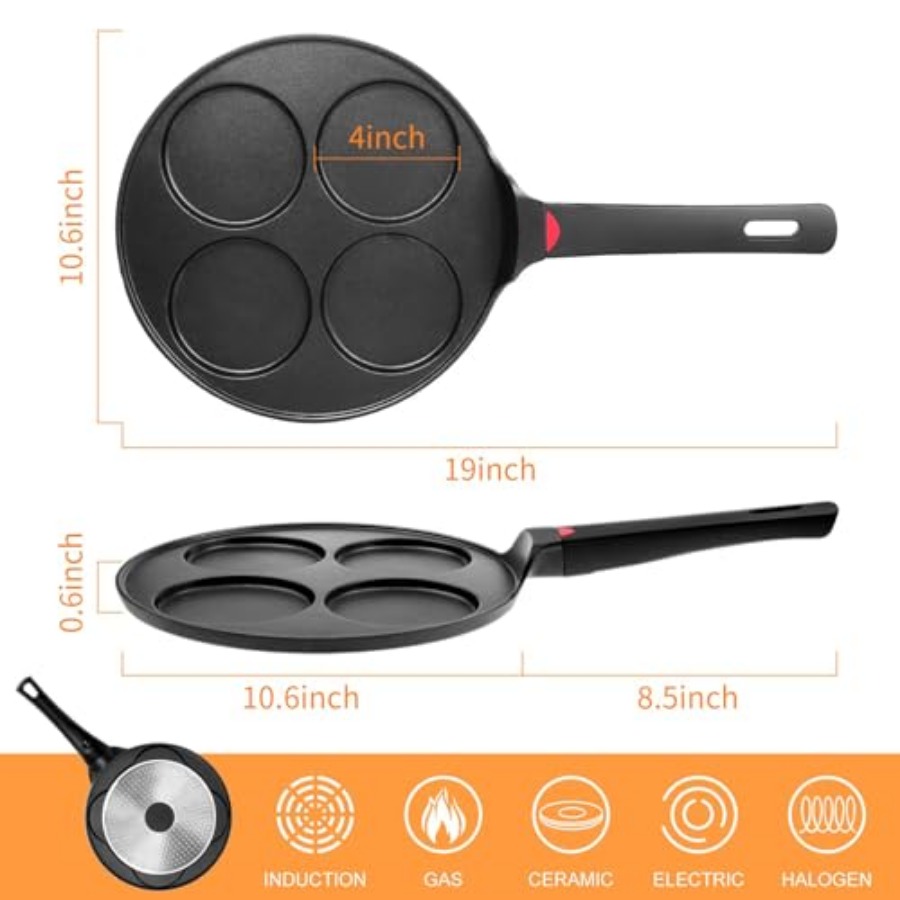 Pancake Pan Nonstick-Suitable  - Mini Pancake Griddle review and price