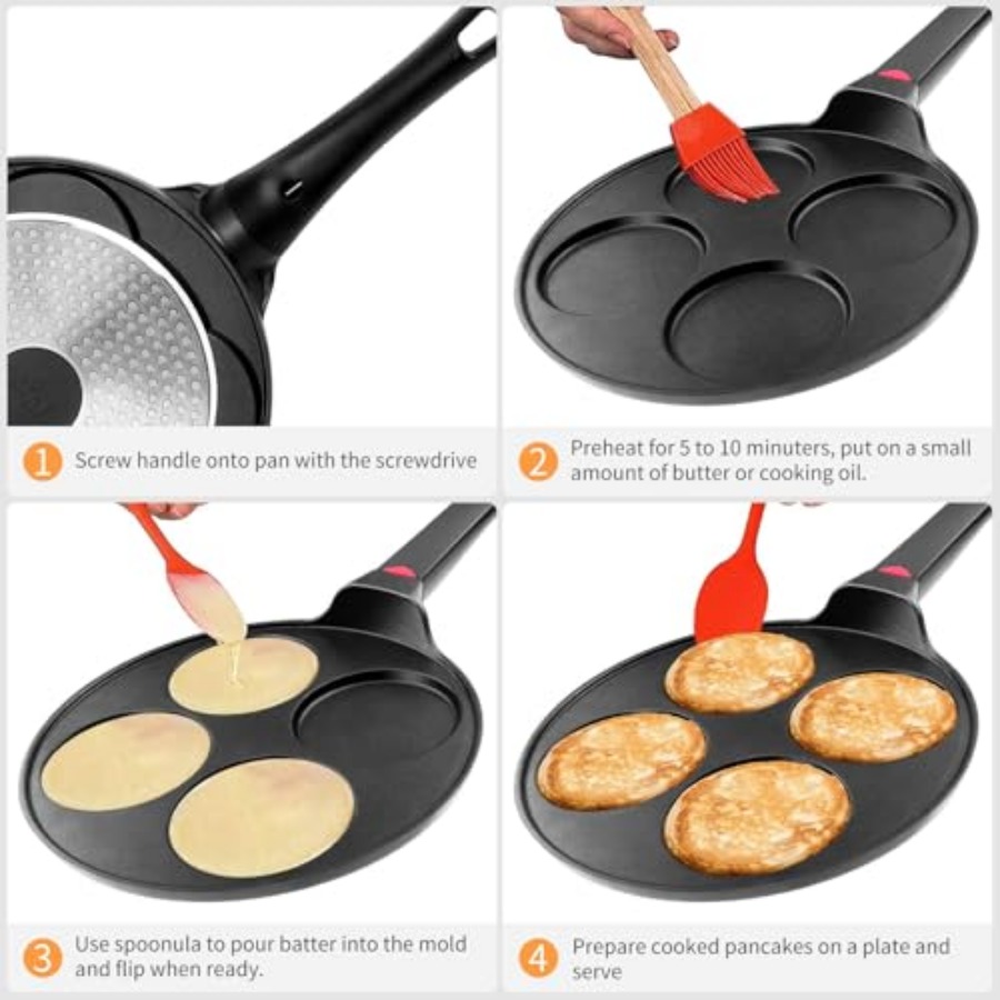 Pancake Pan Nonstick-Suitable  - Mini Pancake Griddle review and price