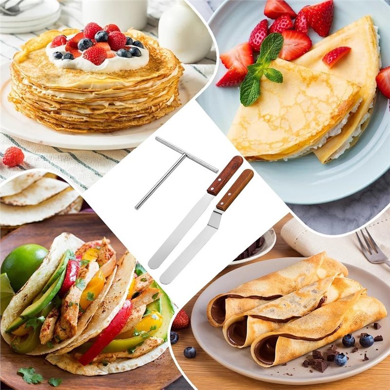 ALIM-3Pcs Crepe Spreader And S - Crepe Pan Carbon review and price