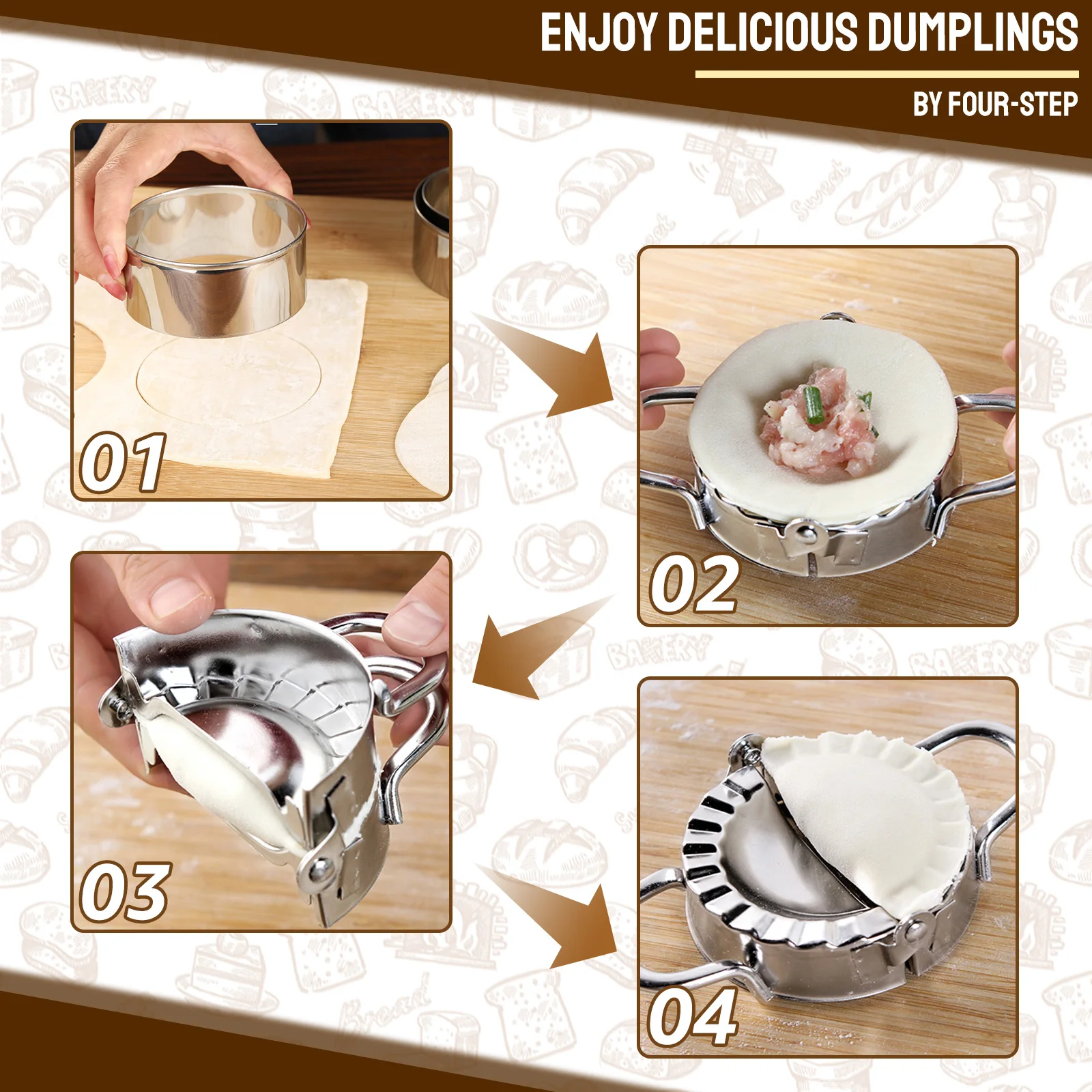 Stainless Steel Dumpling Maker - Dumpling Press Set review and price