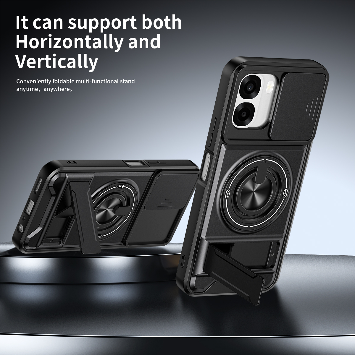 Armor Phone Case For Oppo A6x  - Taco Stand Holder review and price