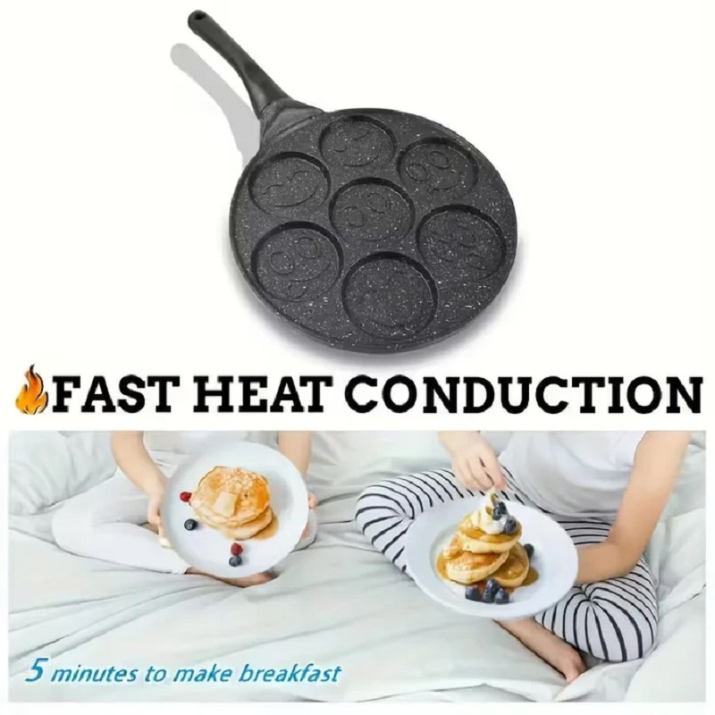 Aluminum Alloy Smiley FaceWaff - Mini Pancake Griddle review and price