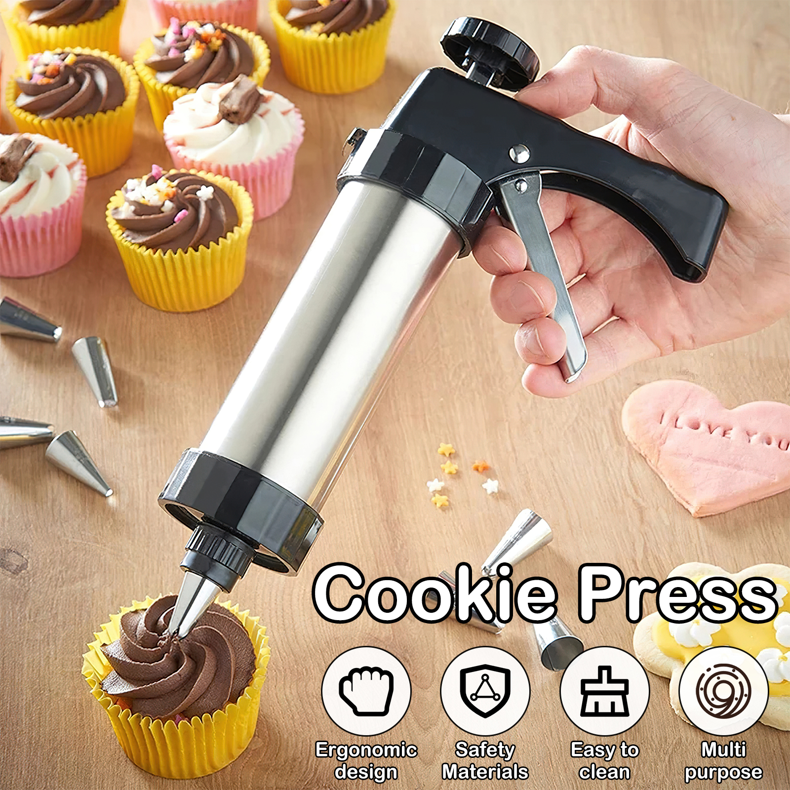 GMOX Cookie Press Gun and Tips - Churros Maker Gun review and price