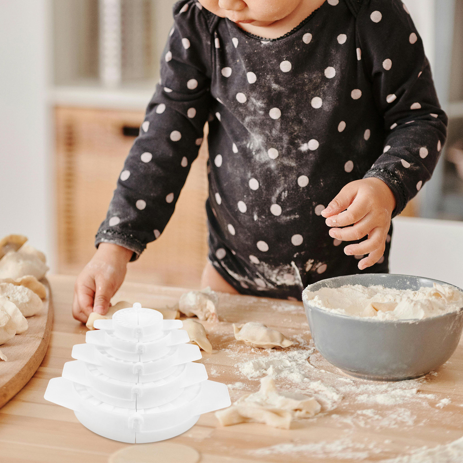 5Pcs Dumpling Mold Set Manual  - Dumpling Press Set review and price