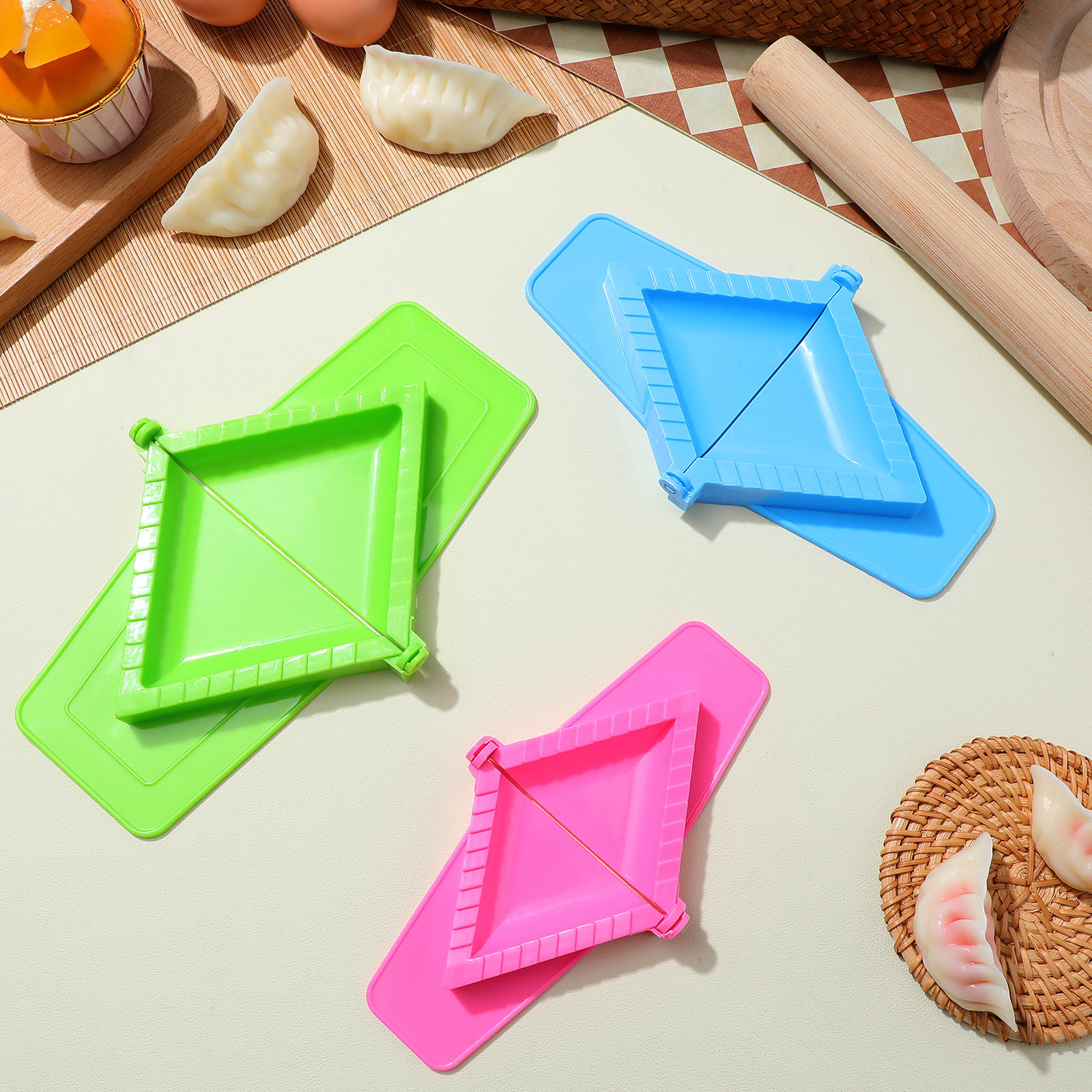 3Pcs Manual Dumpling Maker Pla - Dumpling Press Set review and price