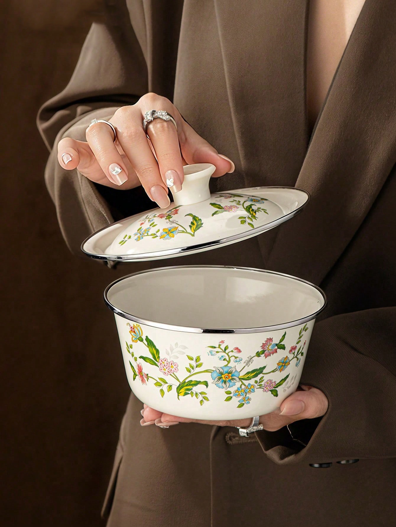 1pc Enamel-patterned rice bowl - Dim Sum Basket review and price