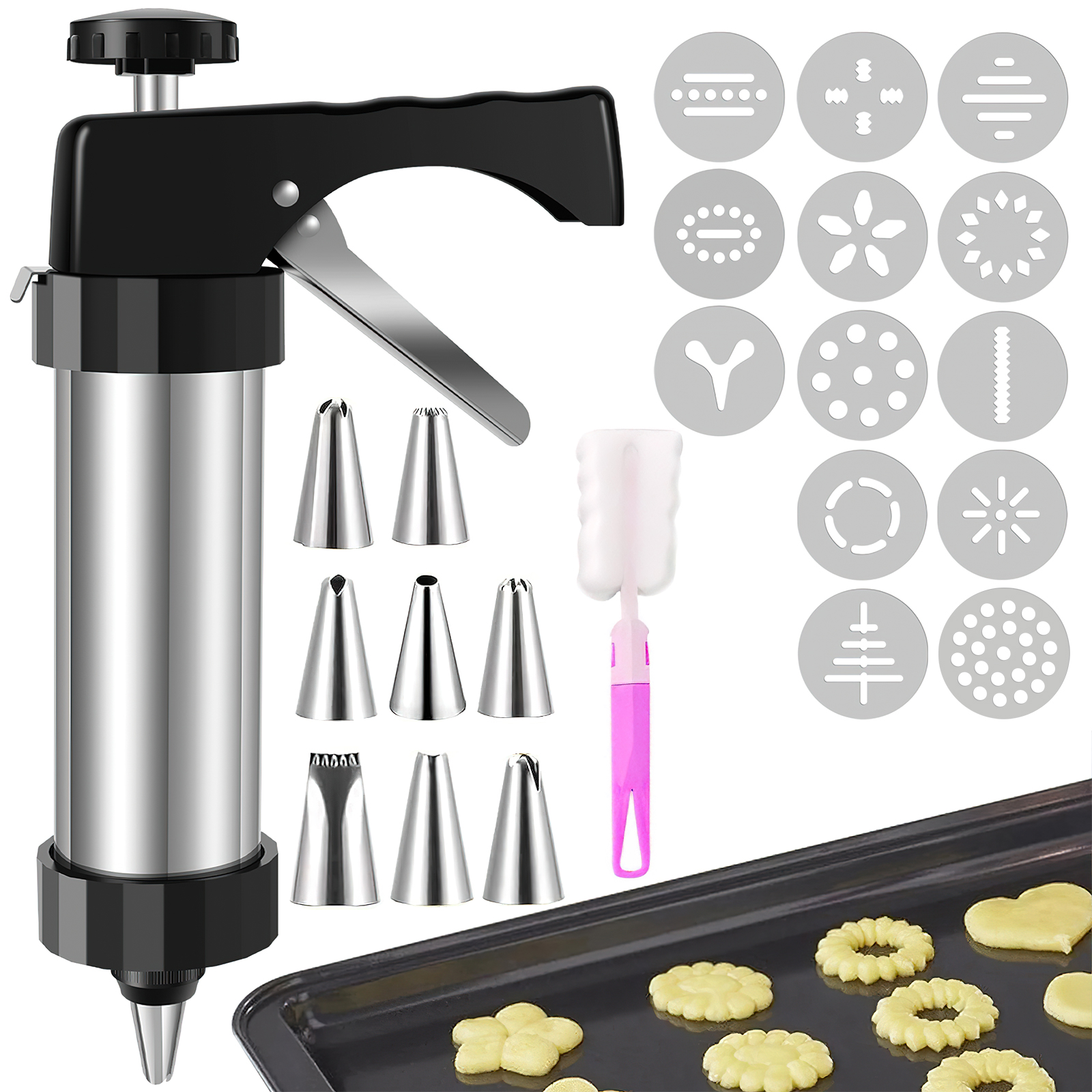 Cookie Maker Machine Stainless - Churros Maker Gun review and price