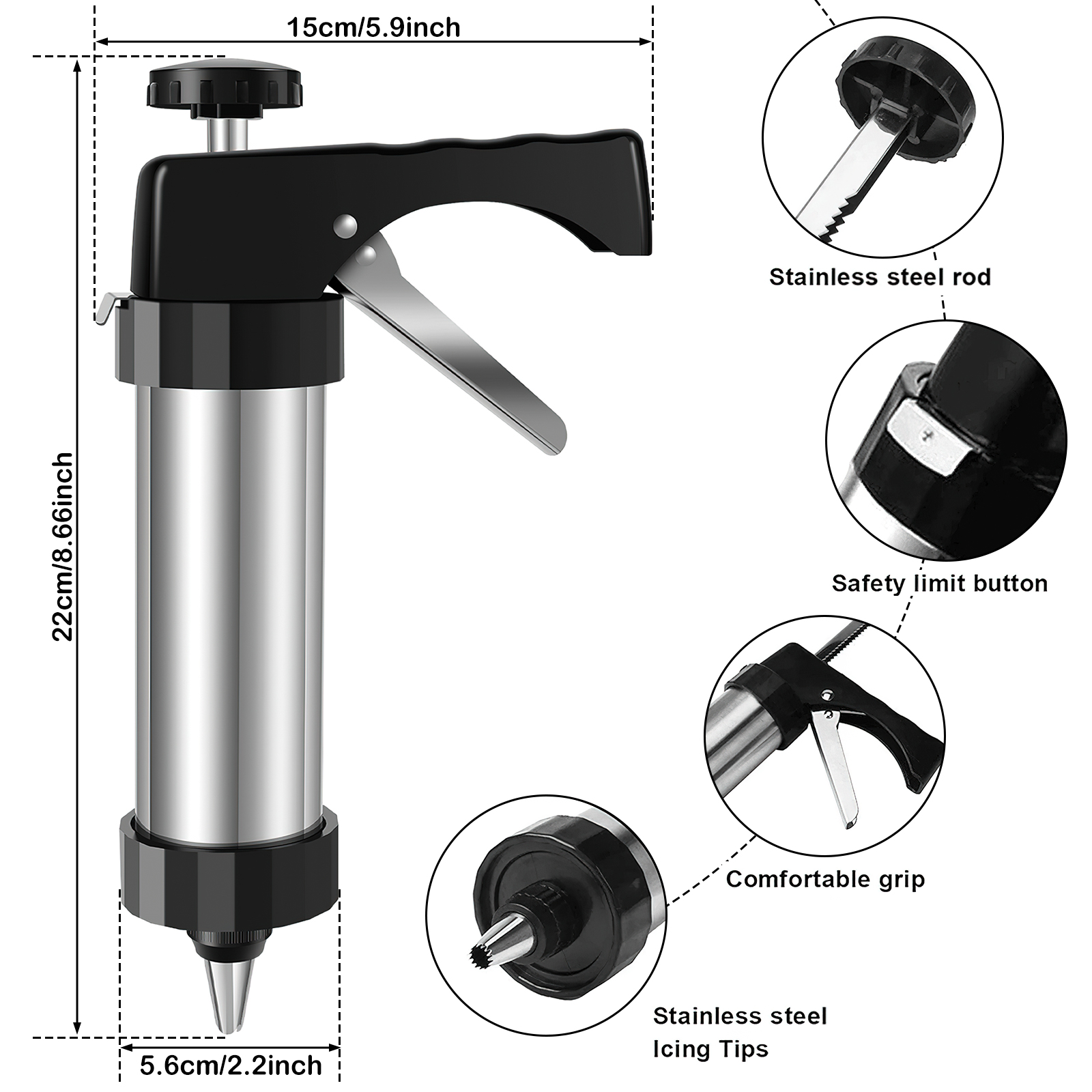 Cookie Maker Machine Stainless - Churros Maker Gun review and price