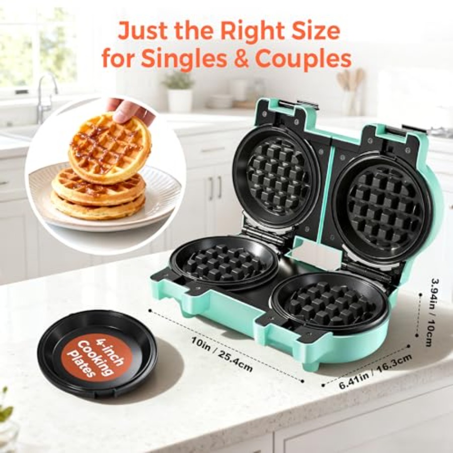 2-in-1 Double Waffle and Panca - Mini Pancake Griddle review and price
