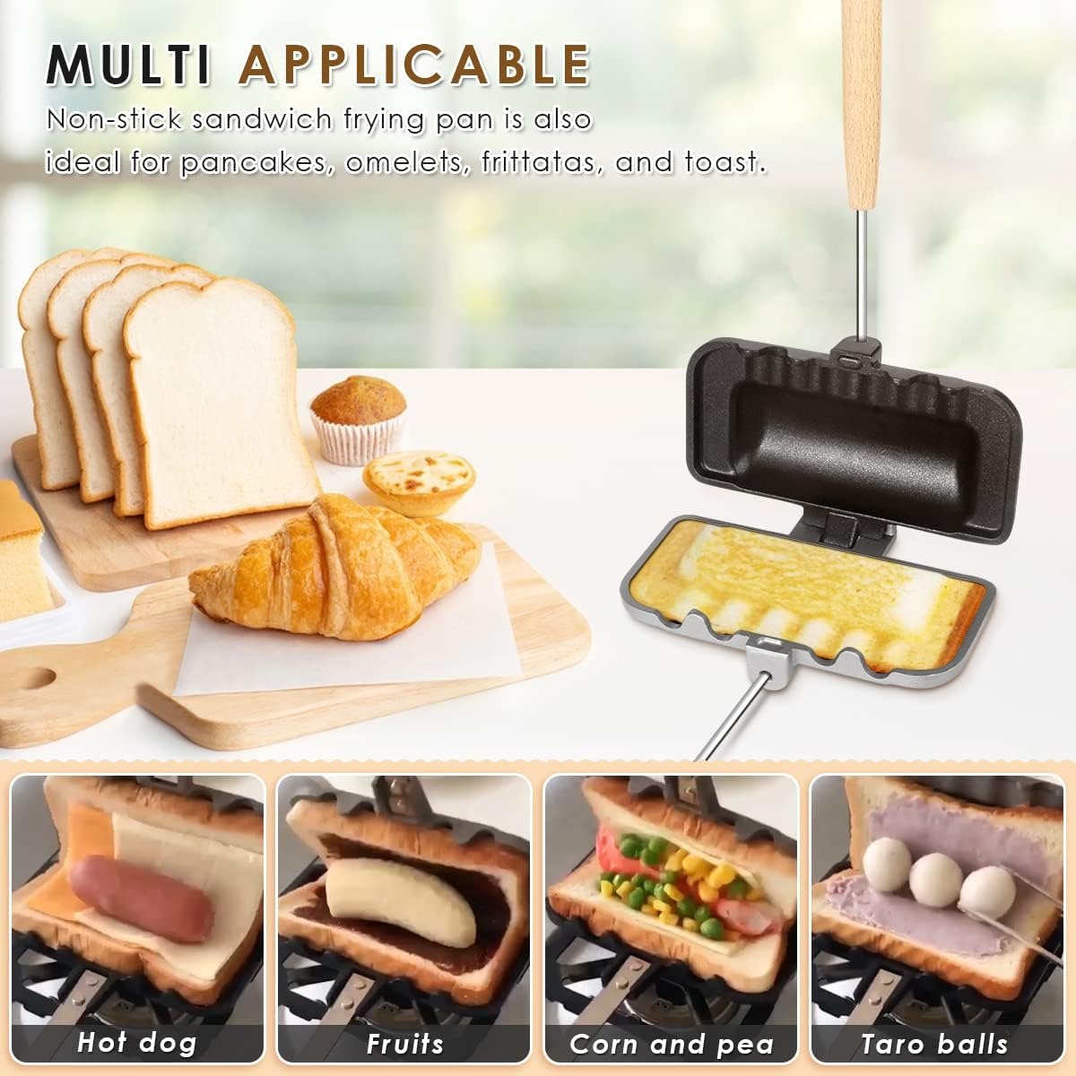 Breakfast Sandwich Maker, 4w1h - Hot Dog Press review and price