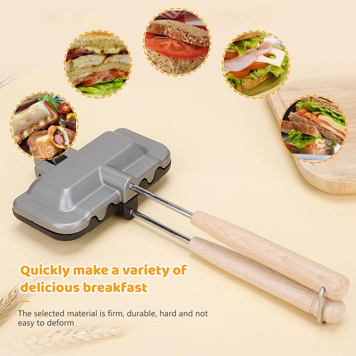 Breakfast Sandwich Maker, 4w1h - Hot Dog Press review and price