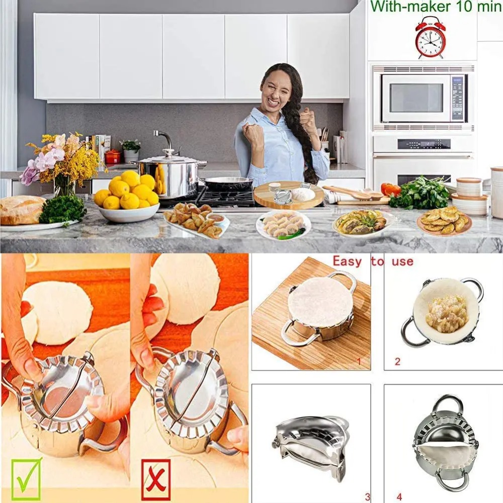Stainless Steel Dumpling Maker - Dumpling Press Set review and price