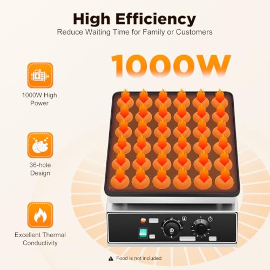 36 Holes Electric Mini Pancake - Mini Pancake Griddle review and price