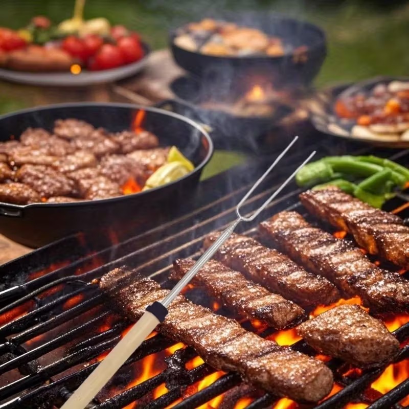 Outdoor Telescoping BBQ Fork S - Hot Dog Press review and price