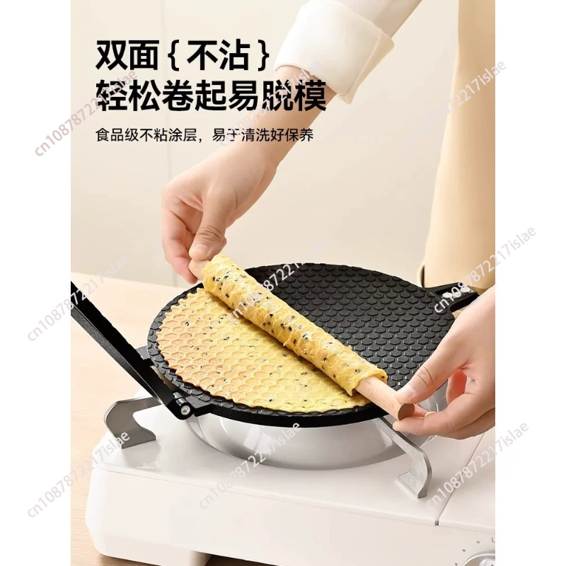 Gas Type Non-stick Waffle Cone - Egg Waffle Pan review and price
