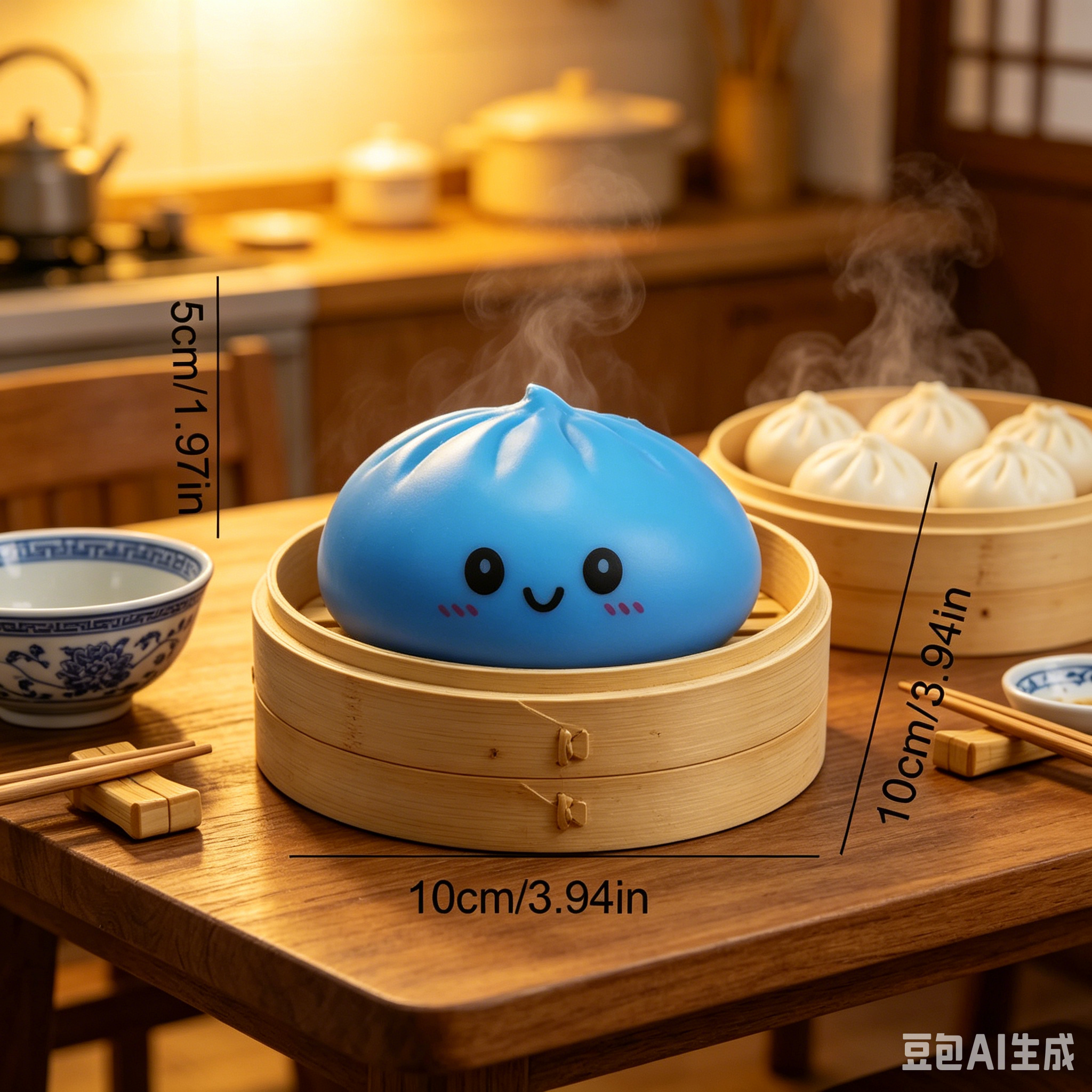 Blue Cartoon Bao Bun Slow Rebo - Bao Steamer Bamboo review and price